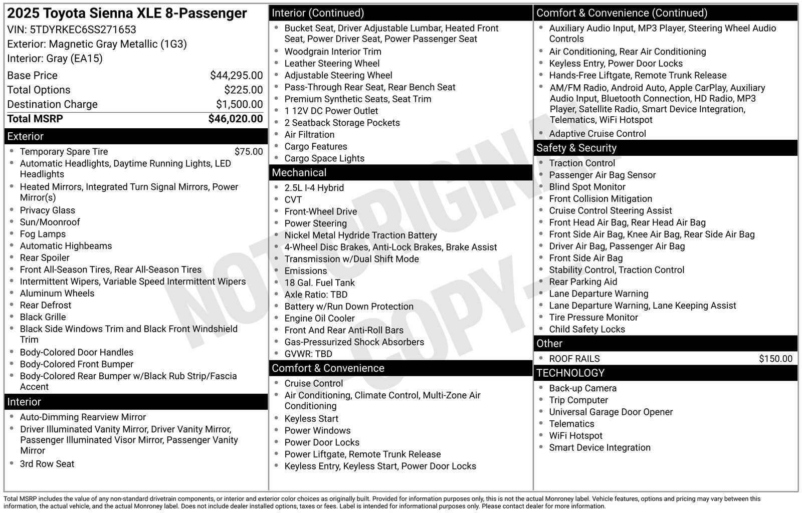 Used 2025 Toyota Sienna XLE image 45