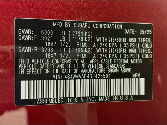 Certified 2025 Subaru Ascent Premium AWD/4WD image 34