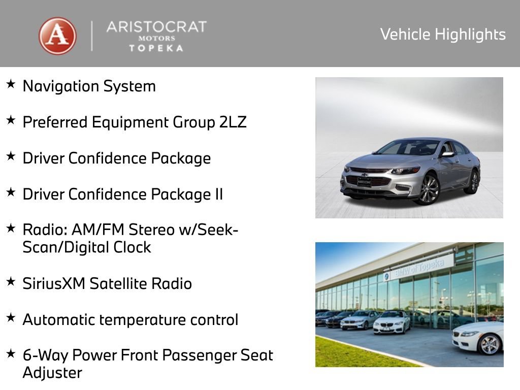 Used 2016 Chevrolet Malibu Premier w/ Driver Confidence Package II FWD image 2