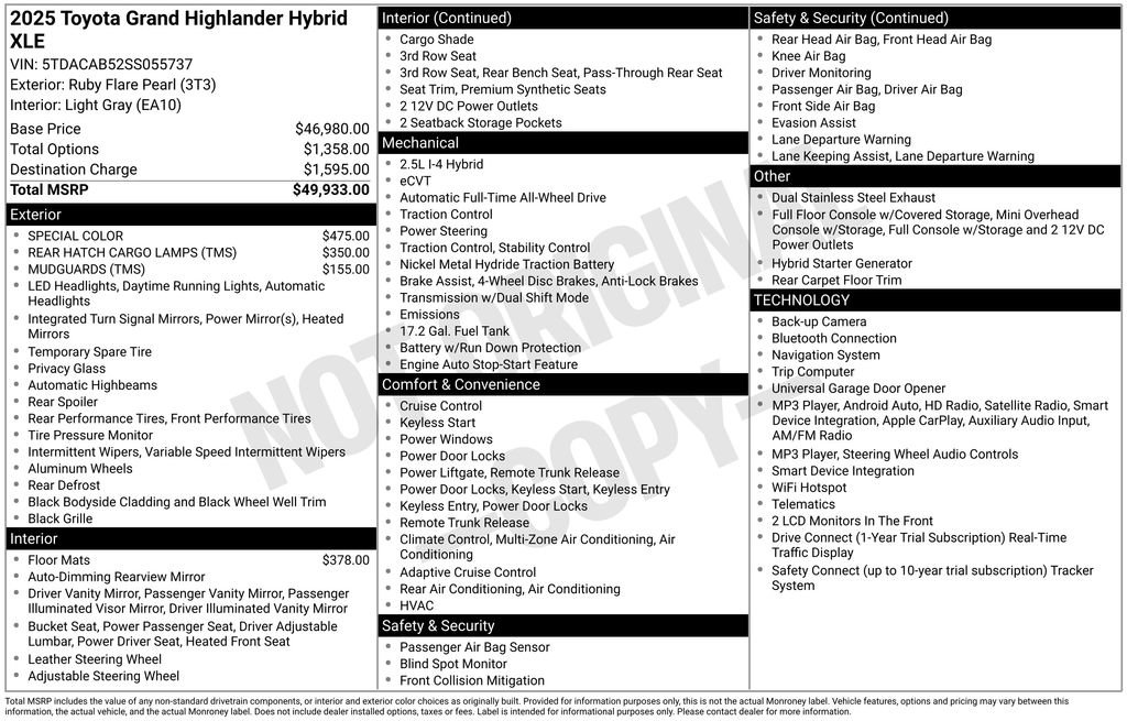Used 2025 Toyota Grand Highlander AWD Hybrid image 35