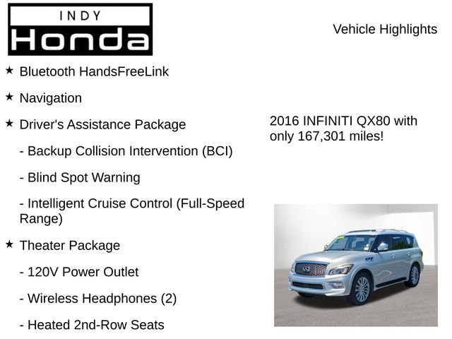 Used 2016 INFINITI QX80 4WD w/ Deluxe Technology Package image 8