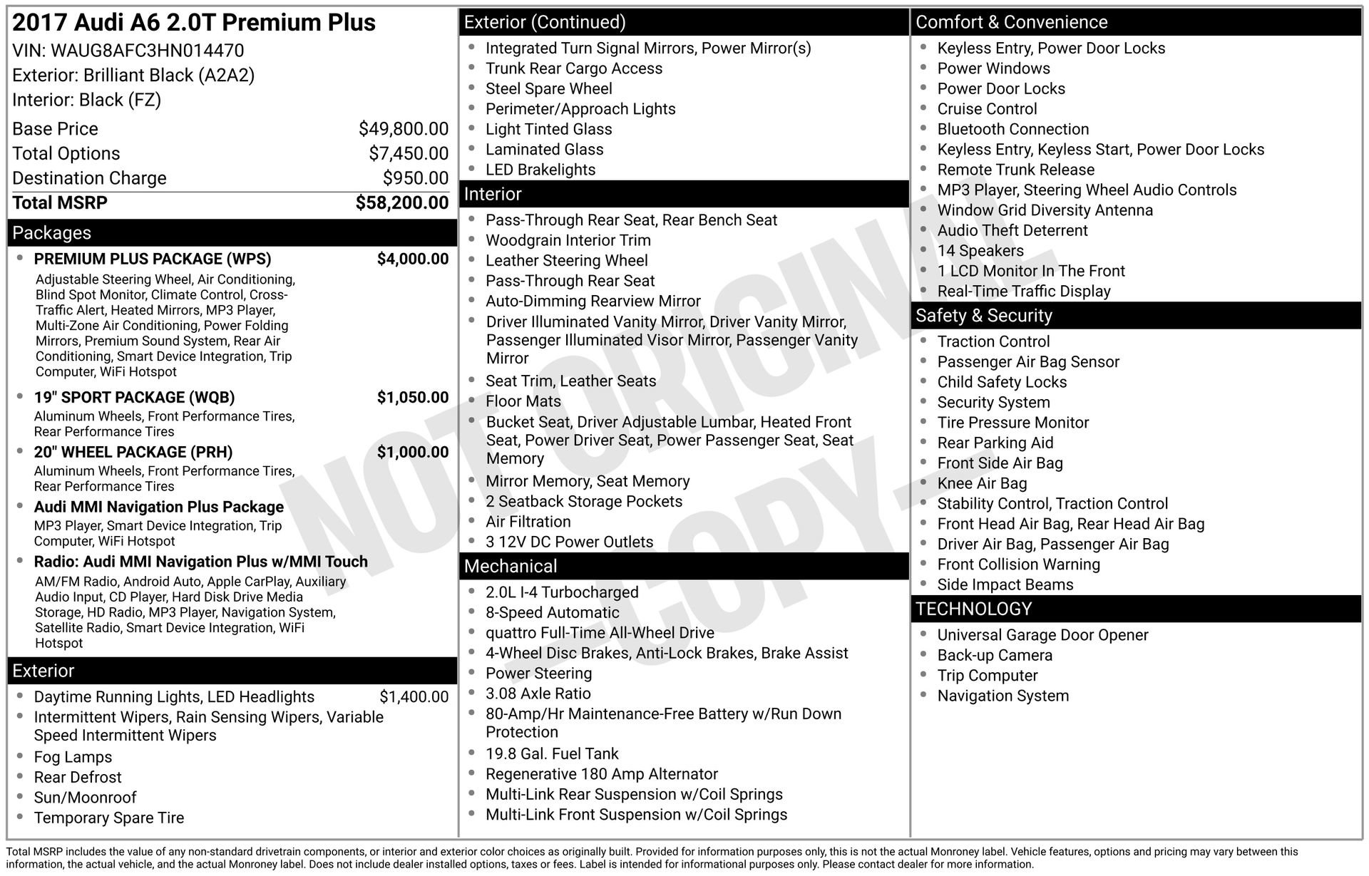 Used 2017 Audi A6 2.0T Premium Plus w/ Premium Plus Package image 7