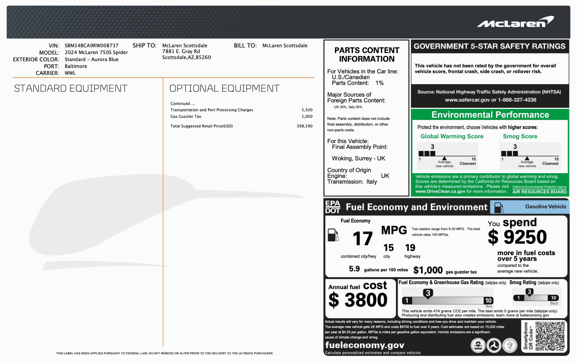 Used 2024 McLaren 750S Spider image 37