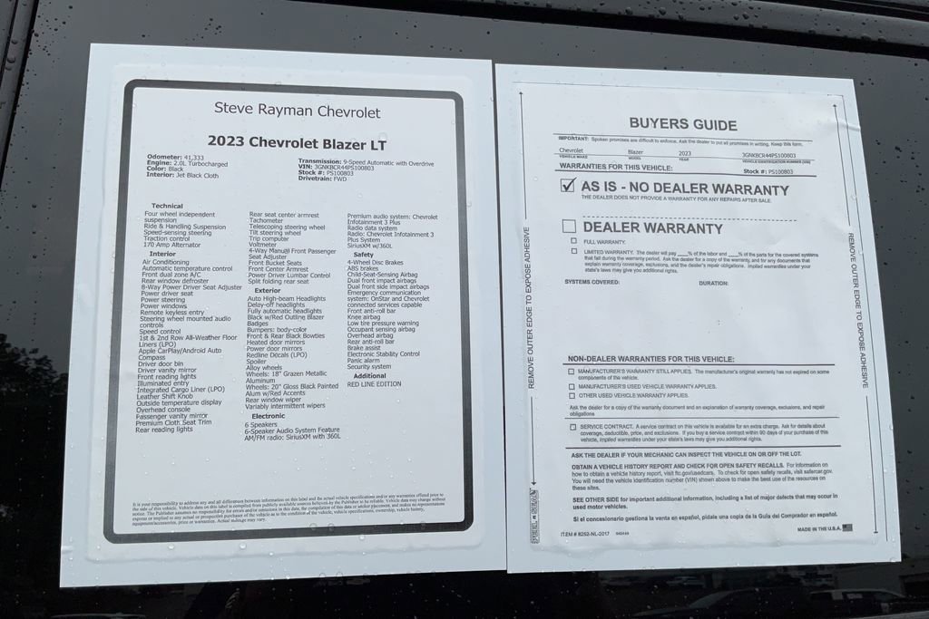 Certified 2023 Chevrolet Blazer LT w/ LPO, Floor Liner Package FWD image 26