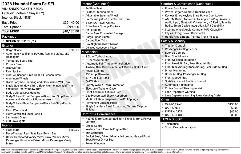 New 2026 Hyundai Santa Fe SEL image 4