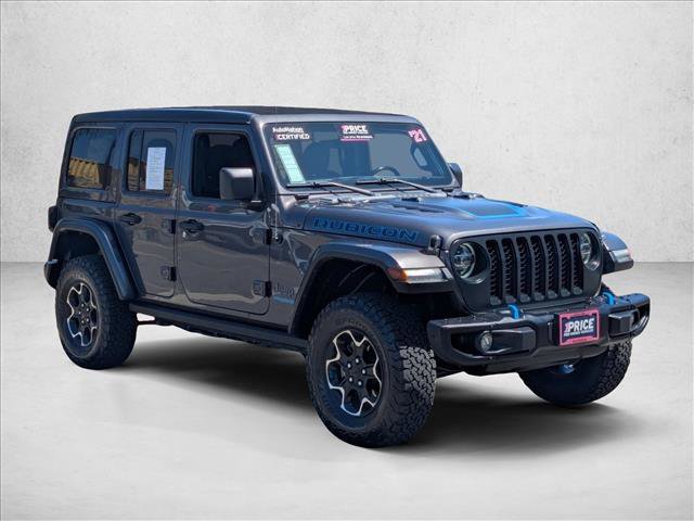 Used 2021 Jeep Wrangler Unlimited Rubicon 4xe w/ Steel Bumper Group AWD/4WD image 3