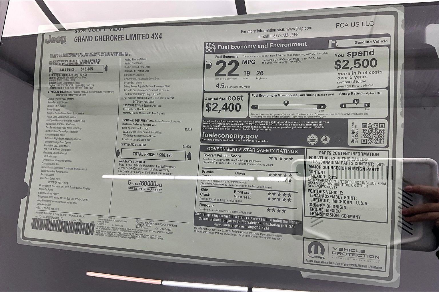 New 2025 Jeep Grand Cherokee Limited w/ Black Appearance Package AWD/4WD image 21