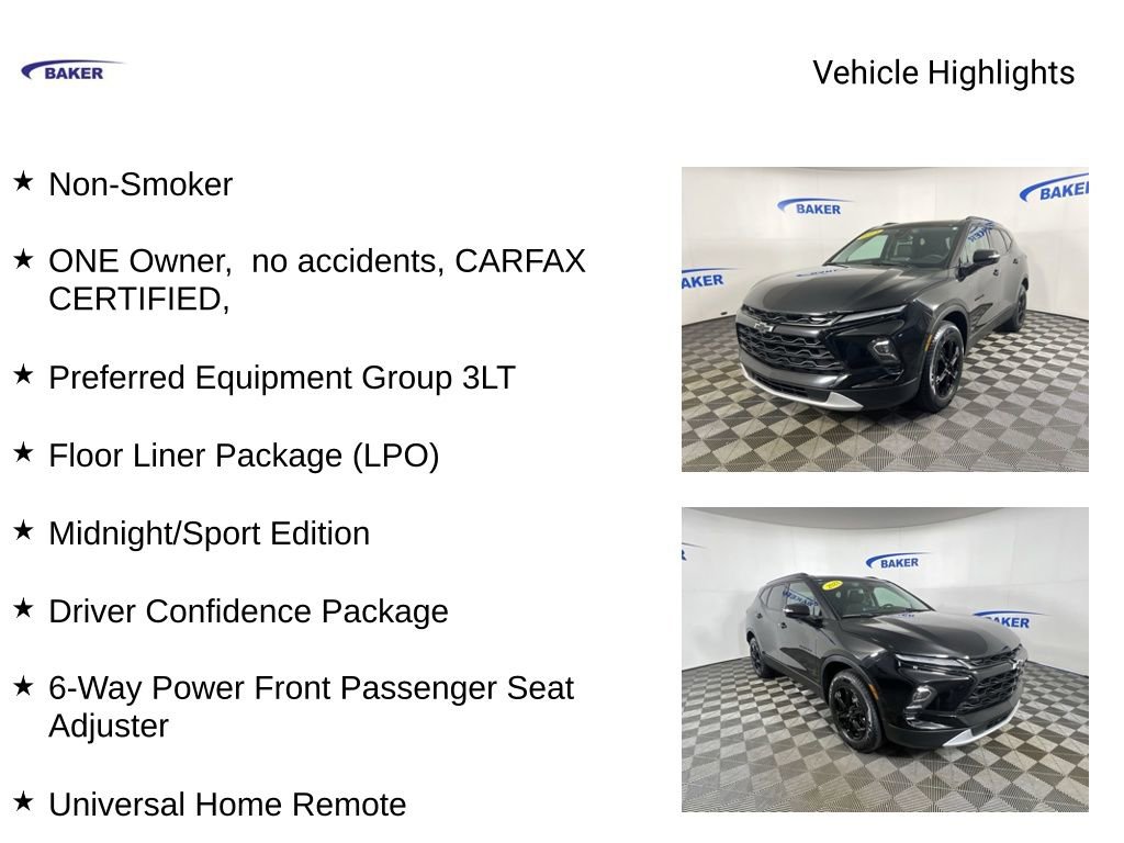 Certified 2023 Chevrolet Blazer LT w/ Midnight/Sport Edition FWD image 4