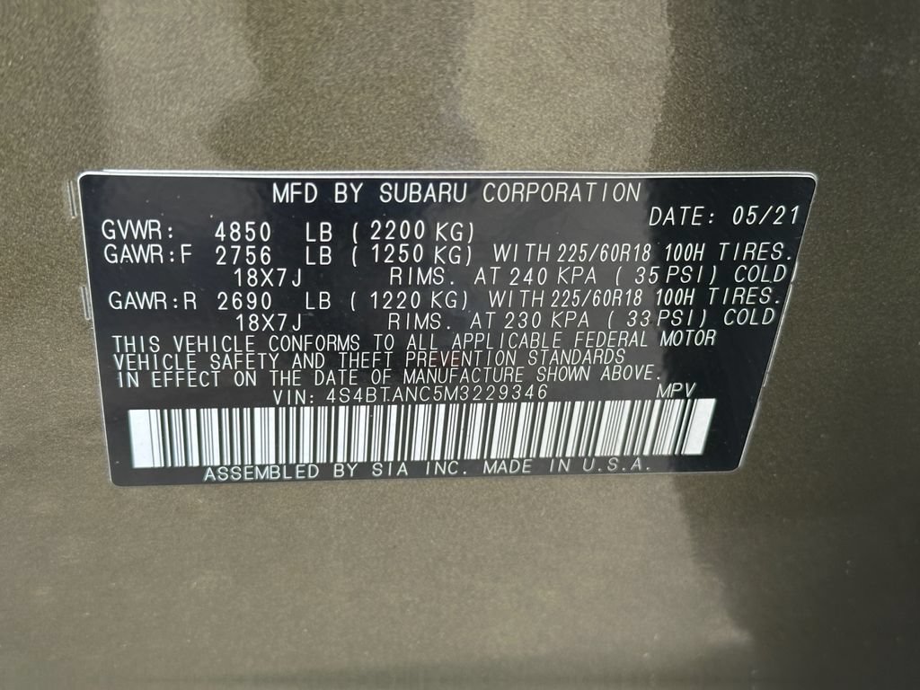 Used 2021 Subaru Outback Limited w/ Popular Package #2 AWD/4WD image 27