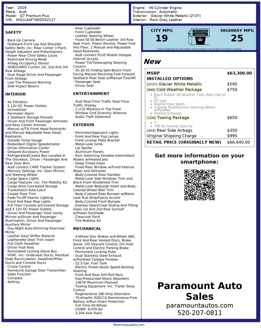 Used 2019 Audi Q7 3.0T Premium Plus image 2