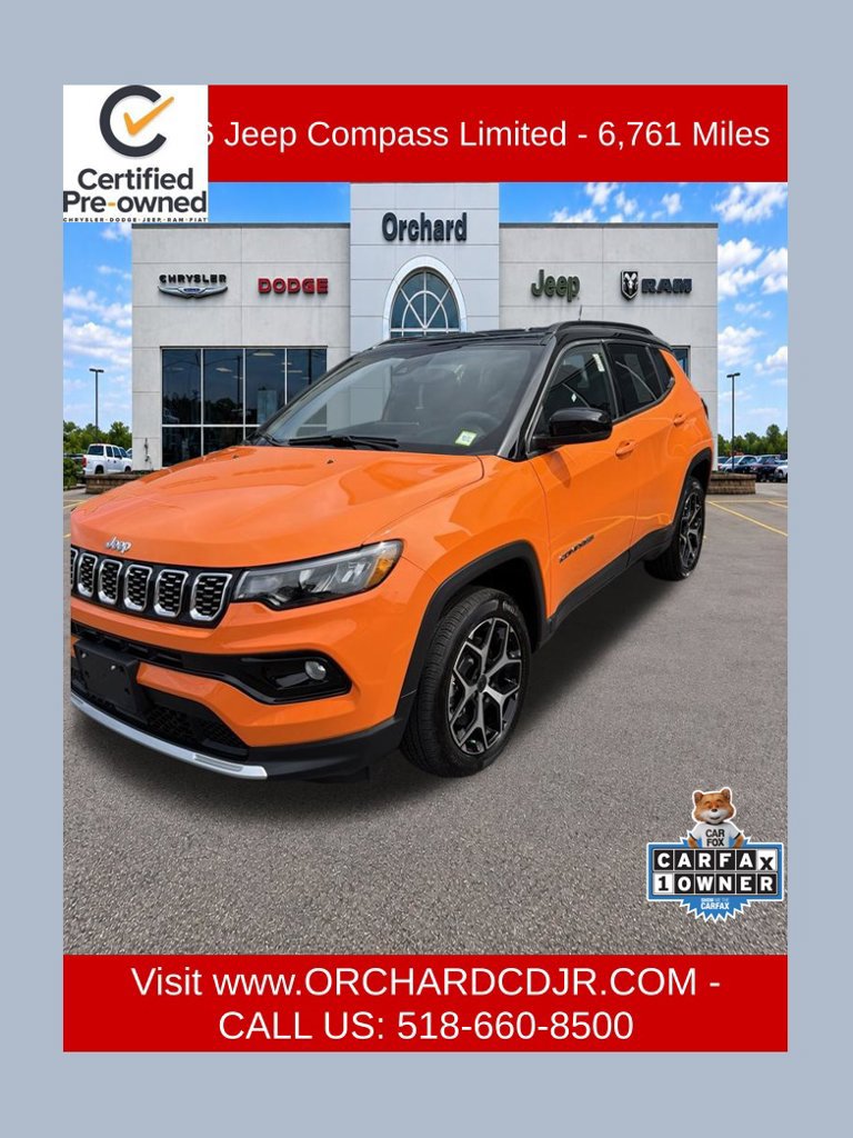 Used 2026 Jeep Compass Limited w/ Sun, Sound & Navigation Group AWD/4WD 360° Tour