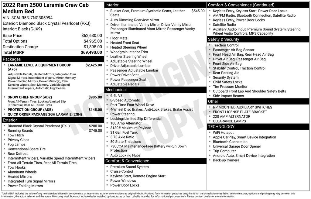 Certified 2022 RAM 2500 Laramie AWD/4WD image 44