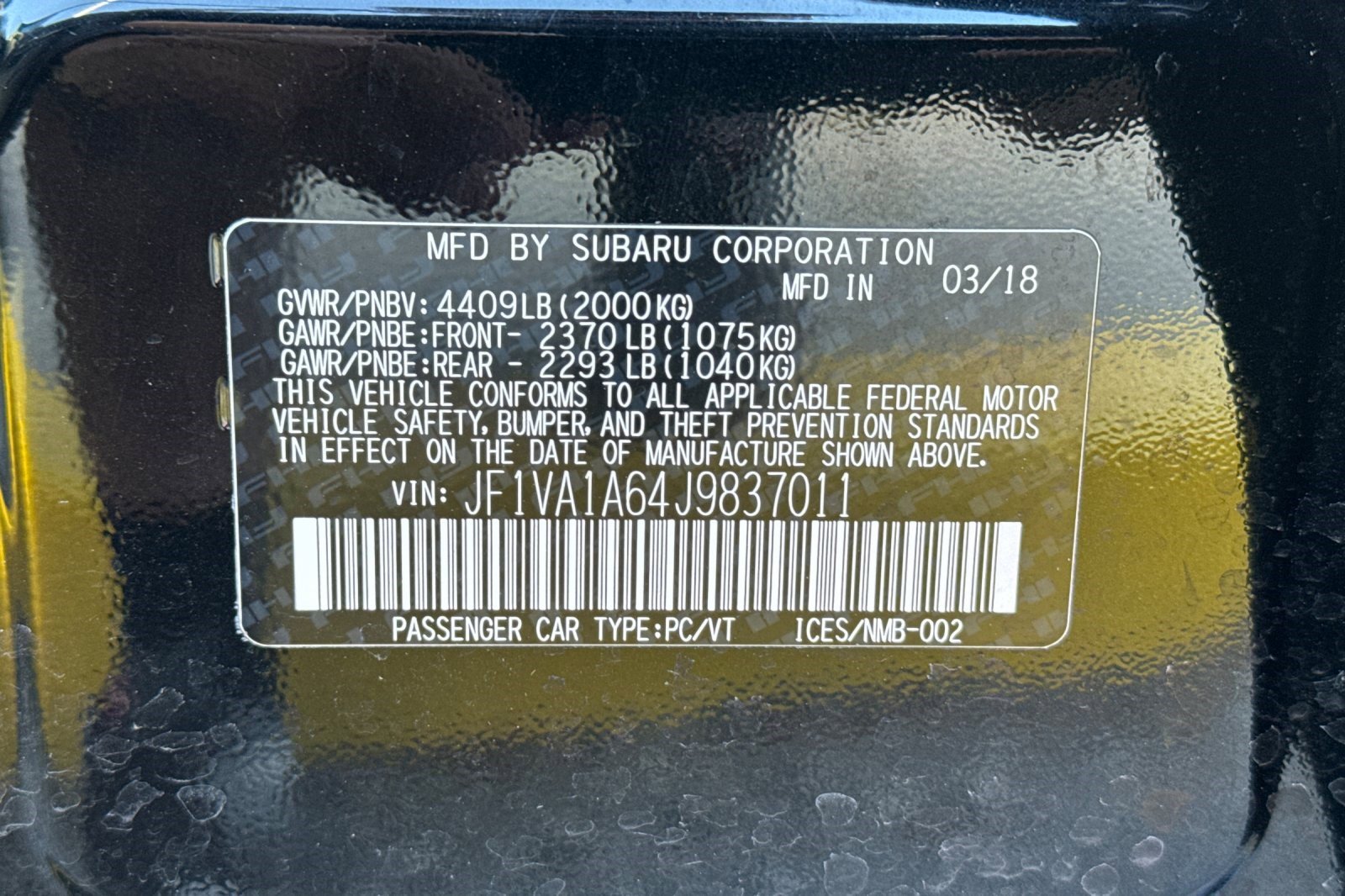 Used 2018 Subaru WRX image 21