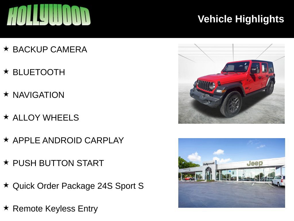 Used 2024 Jeep Wrangler Unlimited Sport AWD/4WD image 3