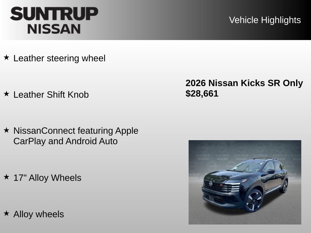 Used 2026 Nissan Kicks SR w/ Cold Weather Package AWD/4WD image 40