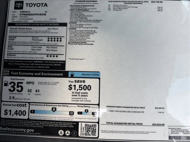 New 2026 Toyota Corolla LE image 24