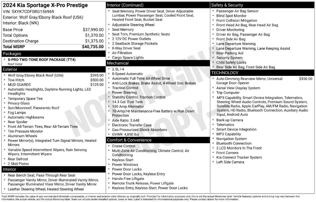 Used 2024 Kia Sportage X-Pro Prestige AWD/4WD image 2