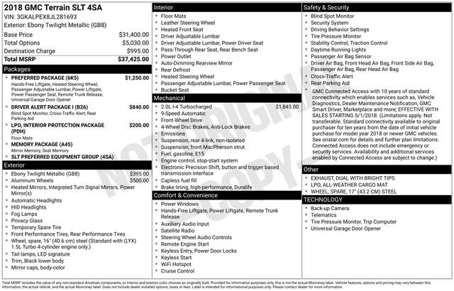 Used 2018 GMC Terrain SLT w/ Preferred Package image 31