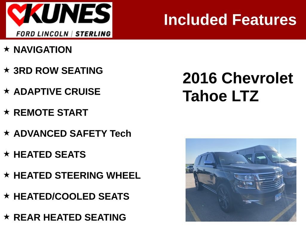 Used 2016 Chevrolet Tahoe LTZ AWD/4WD image 2