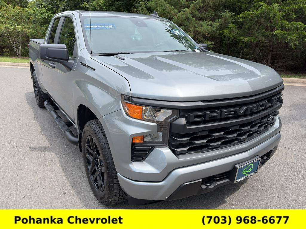 Certified 2025 Chevrolet Silverado 1500 Custom w/ Turbomax Blackout Package AWD/4WD image 1