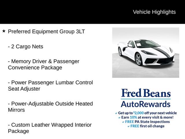 Certified 2022 Chevrolet Corvette Stingray Premium Conv w/ Z51 Performance Package RWD image 10