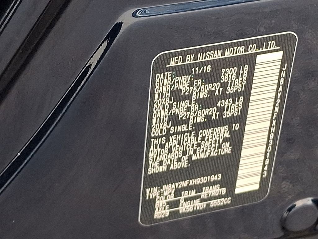 Used 2017 Nissan Armada Platinum w/ Captain Seat Package image 31