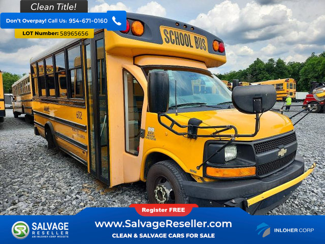 Used 2014 Chevrolet Express 4500 w/ School Bus Package RWD image 3