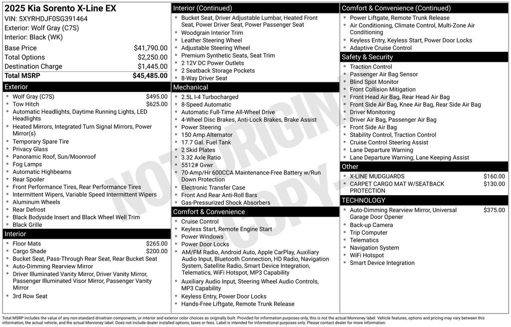 New 2025 Kia Sorento X-Line EX AWD/4WD image 5