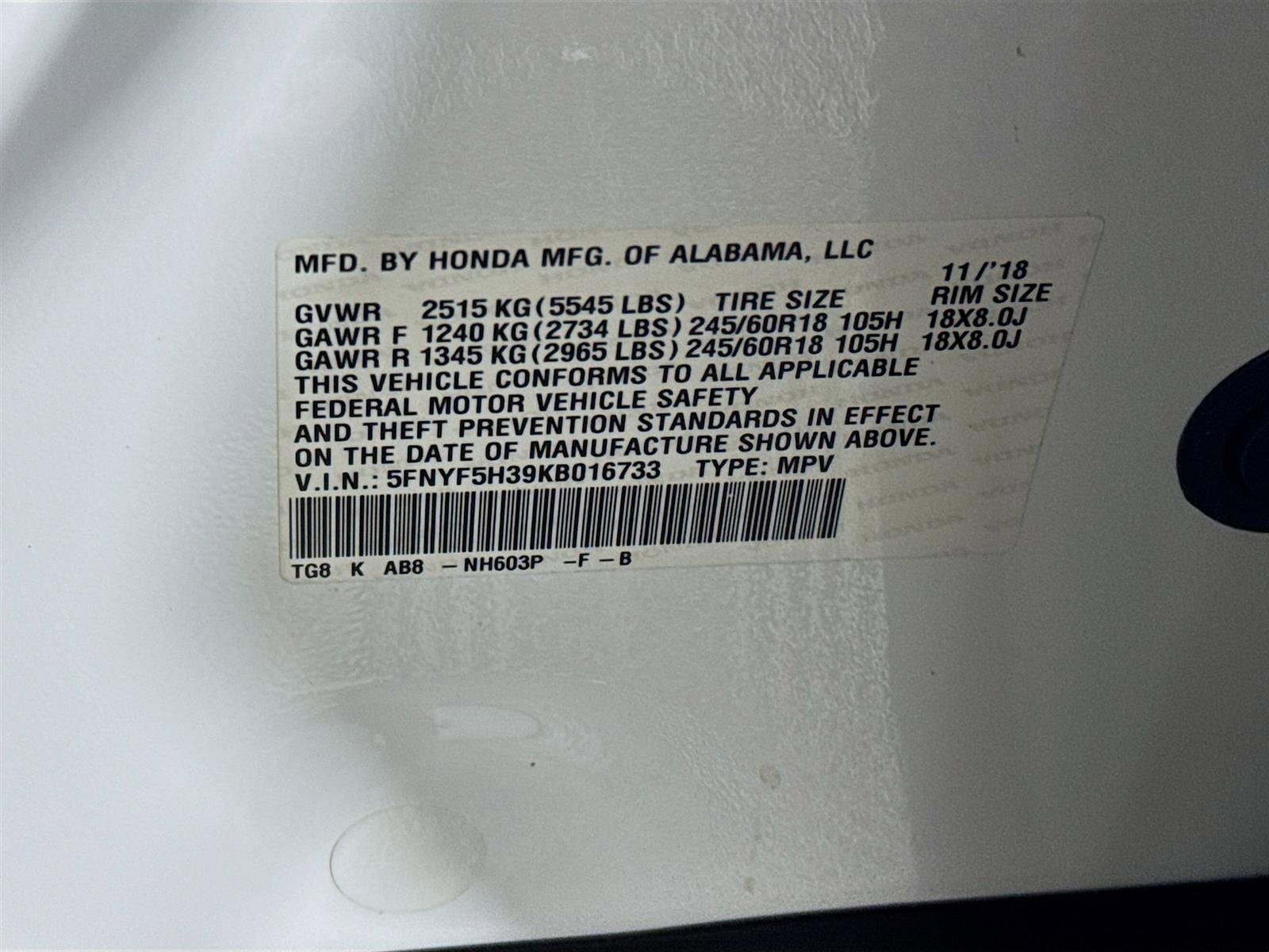 Used 2019 Honda Pilot EX image 33
