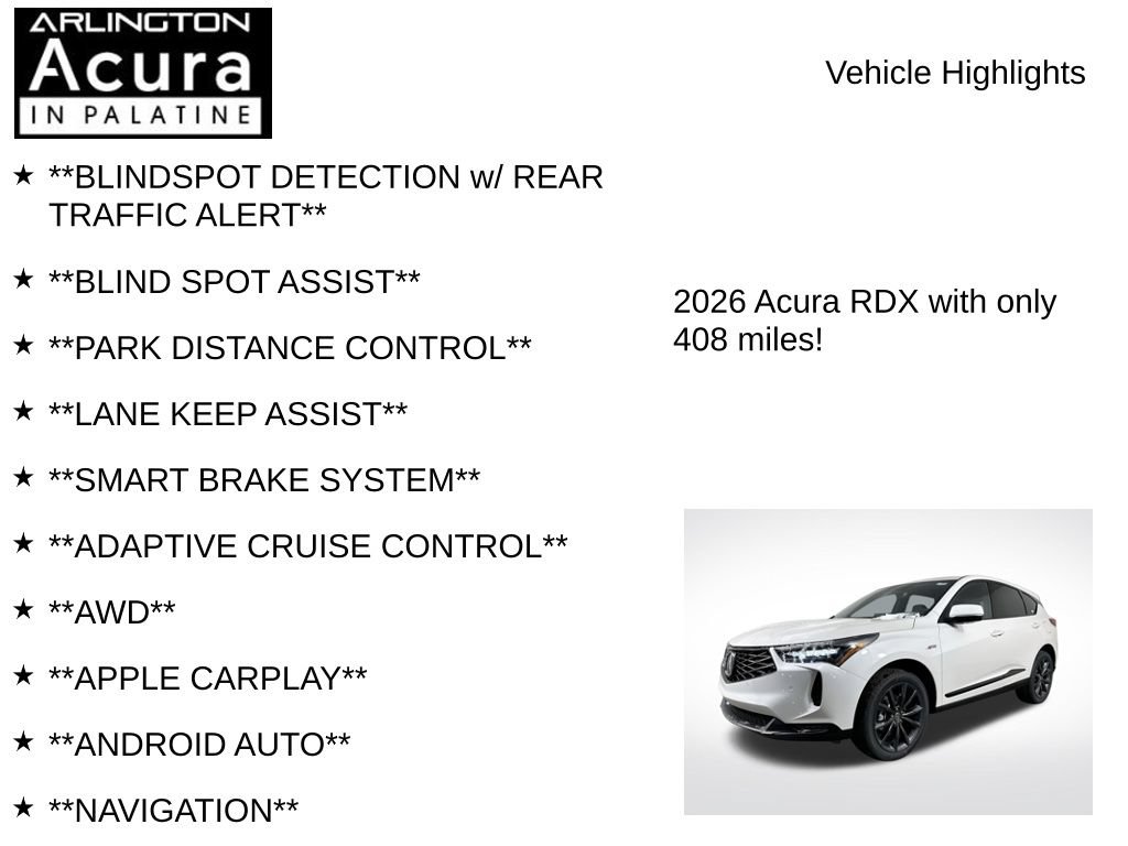 Used 2026 Acura RDX w/ Advance Package AWD/4WD image 7