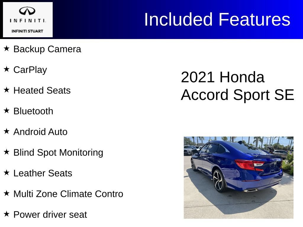 Used 2021 Honda Accord Sport Special Edition image 2