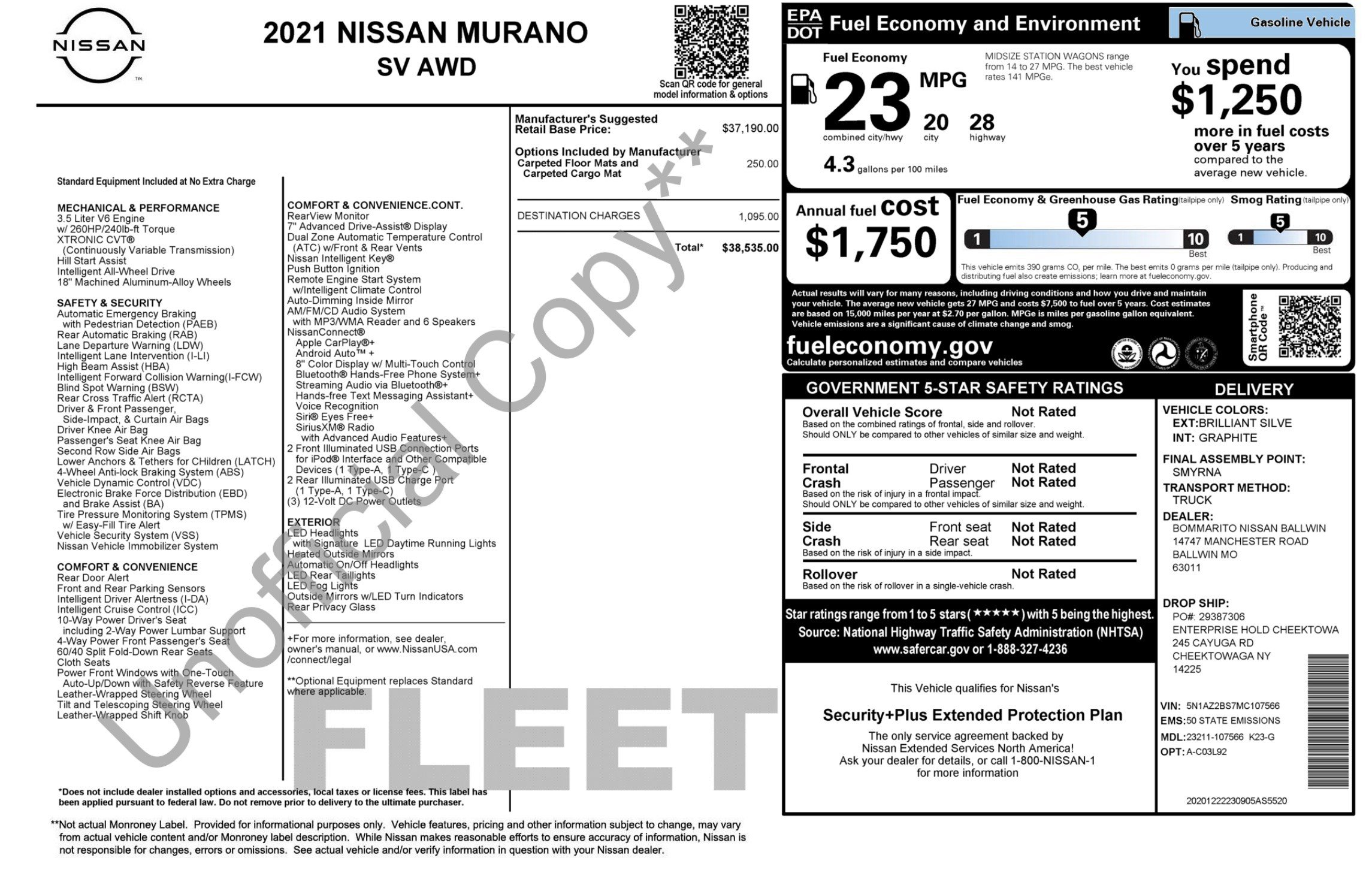 Used 2021 Nissan Murano SV AWD/4WD image 2