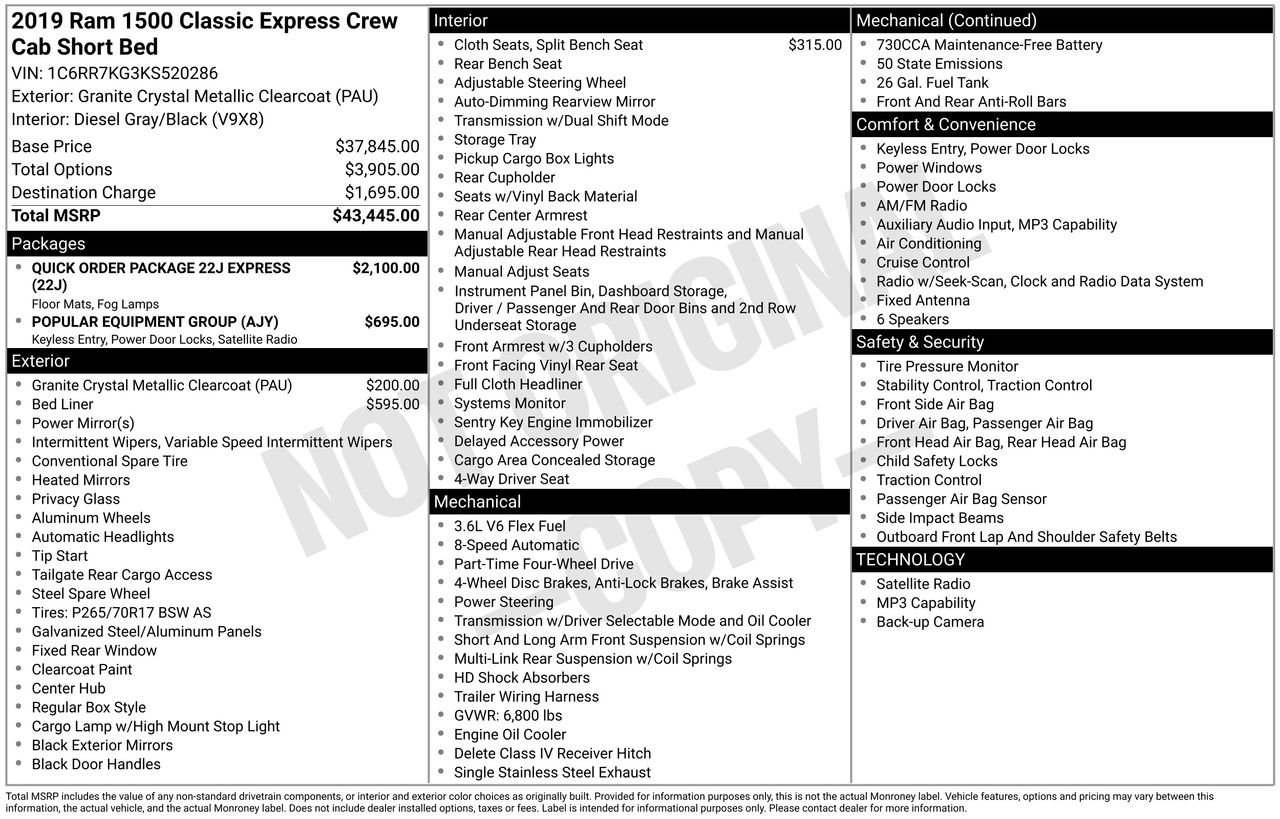 Used 2019 RAM 1500 Express image 36