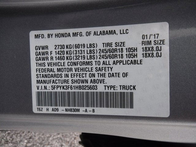 Used 2017 Honda Ridgeline RTL-T image 49