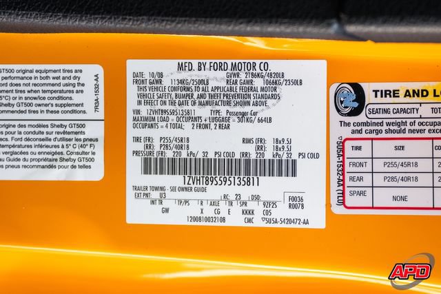 Used 2009 Ford Mustang Shelby GT500 RWD image 77