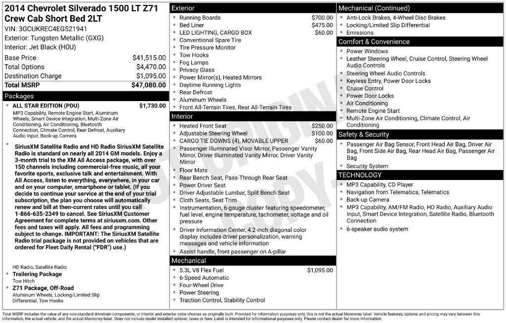 Used 2014 Chevrolet Silverado 1500 LT w/ All Star Edition AWD/4WD image 6