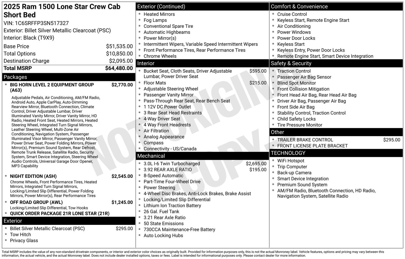Used 2025 RAM 1500 Lone Star AWD/4WD image 14