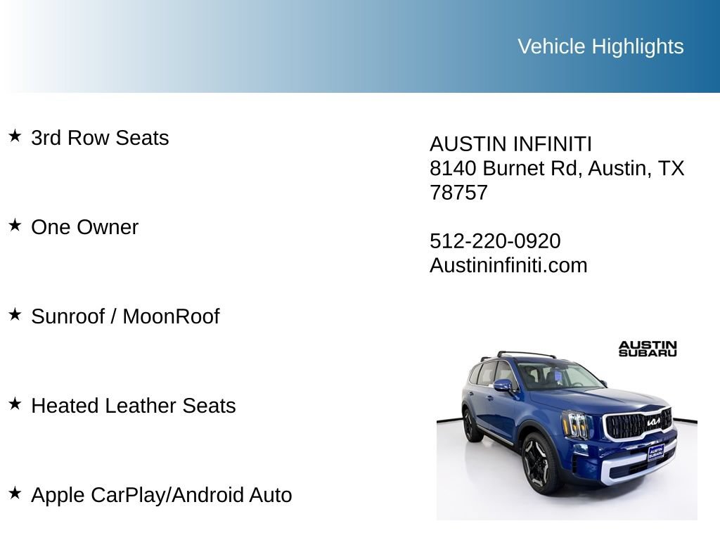Used 2025 Kia Telluride EX w/ EX Captain's Chair Package FWD image 10