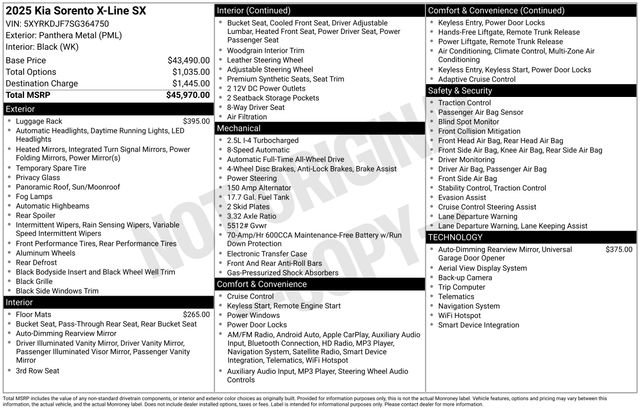 New 2025 Kia Sorento SX image 5