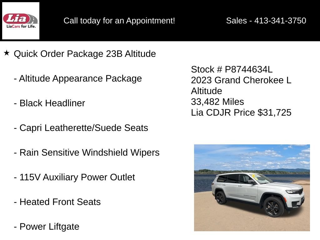 Certified 2023 Jeep Grand Cherokee L Laredo AWD/4WD image 6