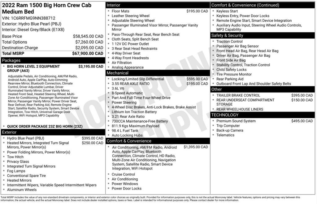 Used 2022 RAM 1500 Big Horn image 3