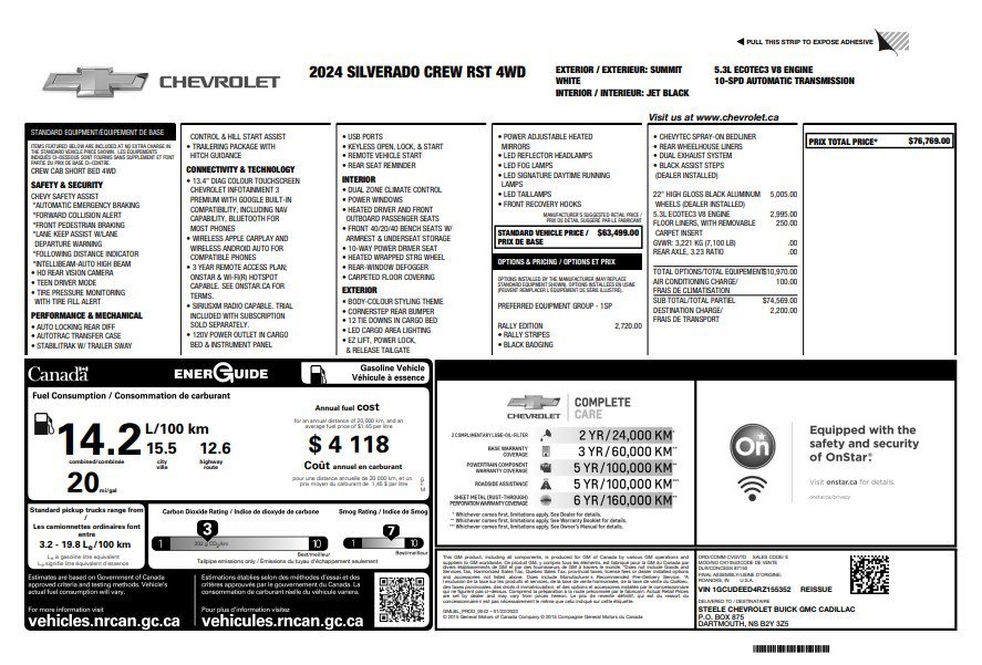 Certified 2024 Chevrolet Silverado 1500 RST w/ Rally Edition AWD/4WD image 33