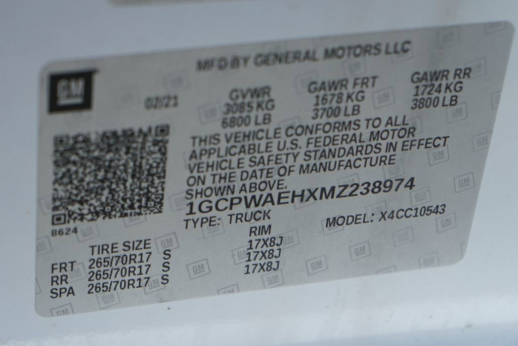 Used 2021 Chevrolet Silverado 1500 W/T w/ WT Value Package image 53