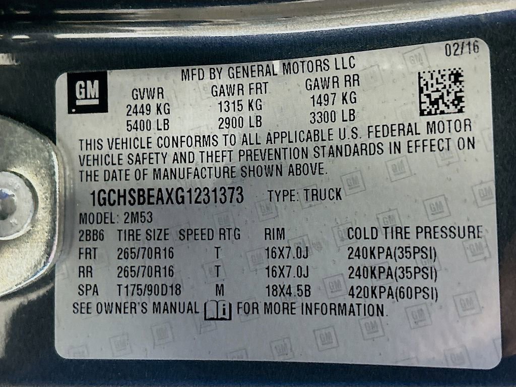 Used 2016 Chevrolet Colorado W/T w/ WT Convenience Package image 29