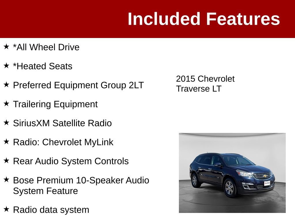 Used 2015 Chevrolet Traverse LT AWD/4WD image 3