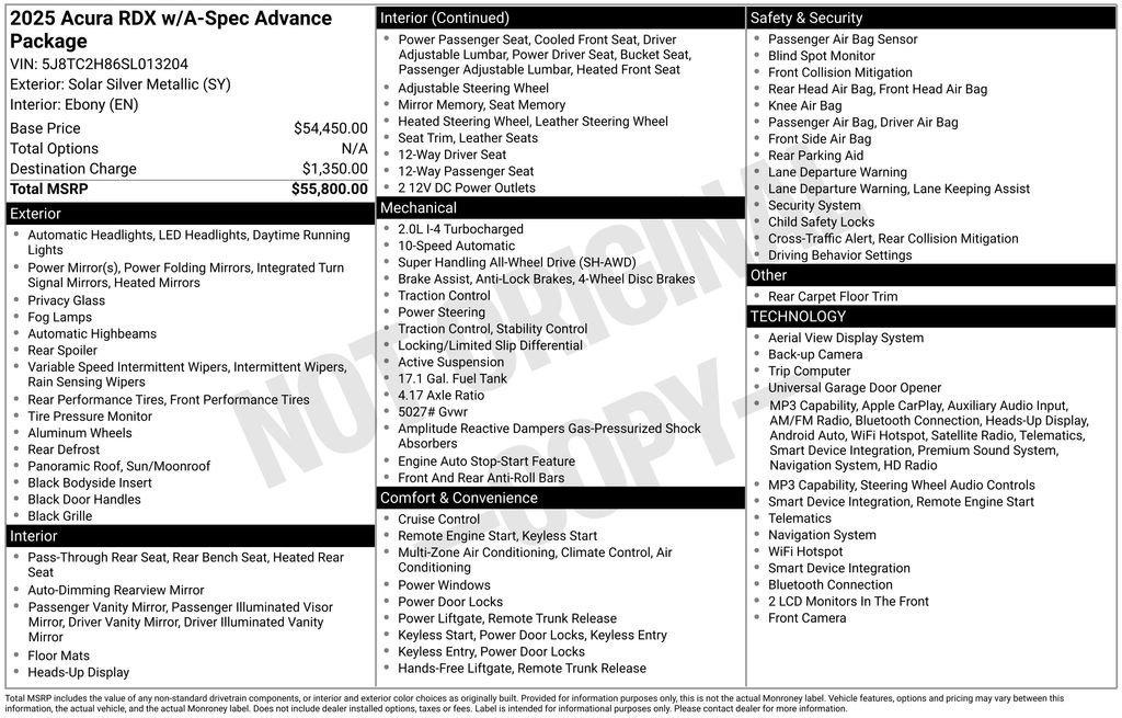 Certified 2025 Acura RDX w/ Advance Package AWD/4WD image 4