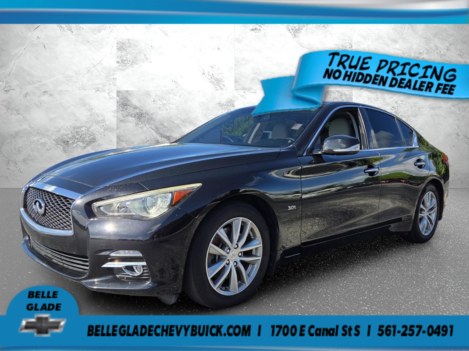 Used 2017 INFINITI Q50 3.0t Premium w/ 3.0T Premium Plus Package RWD image 1