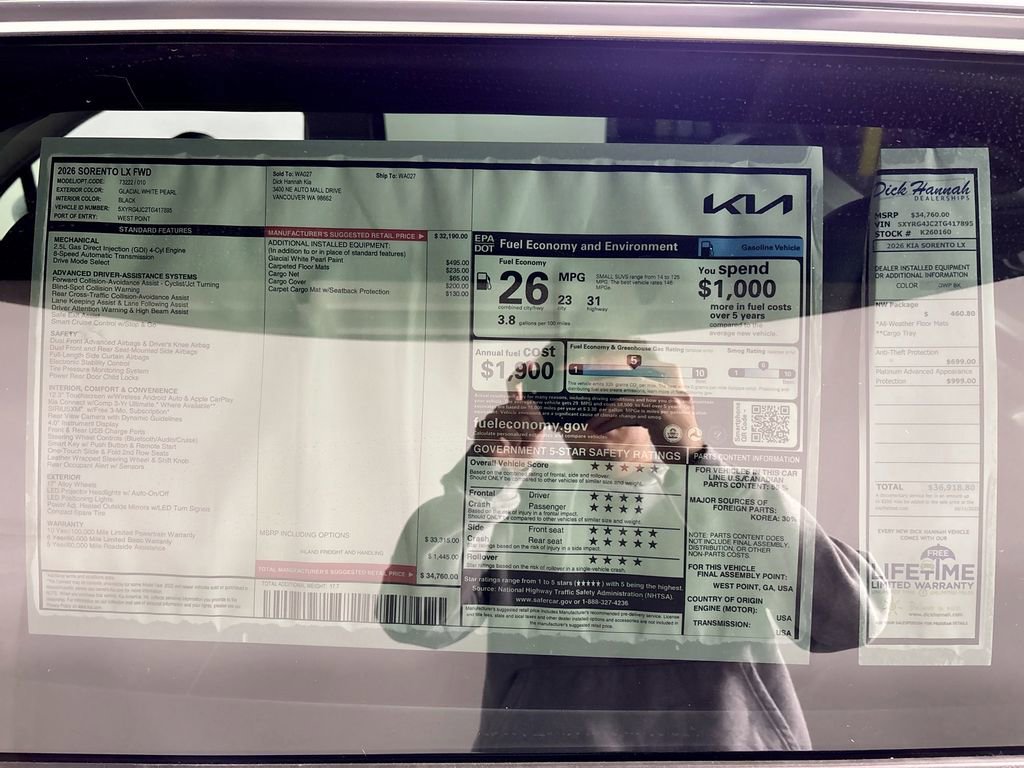 New 2026 Kia Sorento LX image 24