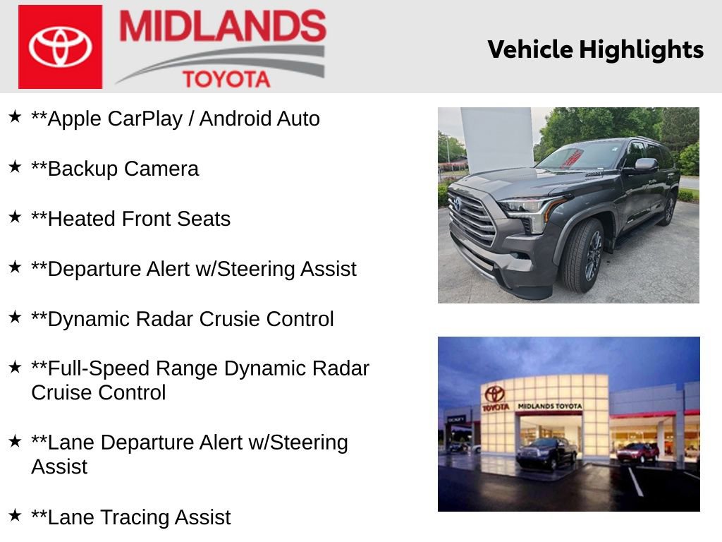 Used 2023 Toyota Sequoia Limited w/ Tow Technology Package AWD/4WD image 2