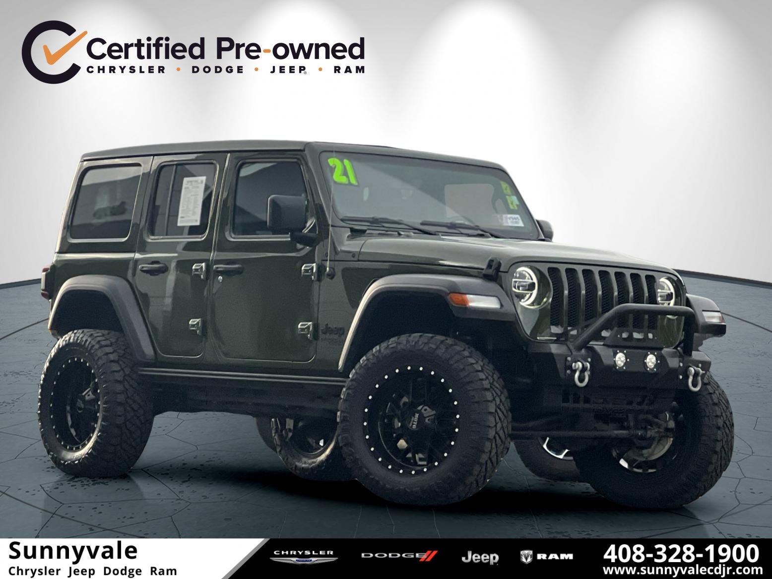 Certified 2021 Jeep Wrangler Unlimited Sport w/ Sun And Sound Package image 1
